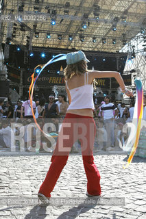 Napoli, Piazza del Plebiscito 17 / 07 / 2005.Cornetto Free Music Festival.nella foto: folla pubblico gente.Ph Riccardo Musacchio & Flavio Ianniello  ©Riccardo Musacchio & Flavio Ianniello/Rosebud2