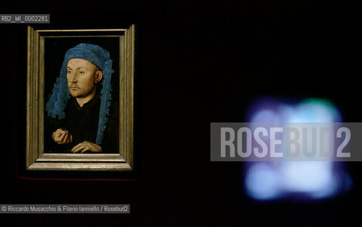 18 Mar 2006, Rome Scuderie del Quirinale.Exibition of the Italian Painter Antonello da Messina.in the picture: Jan van Eyck - ritratto duomo col copricapo azzurro.  ©Riccardo Musacchio & Flavio Ianniello/Rosebud2