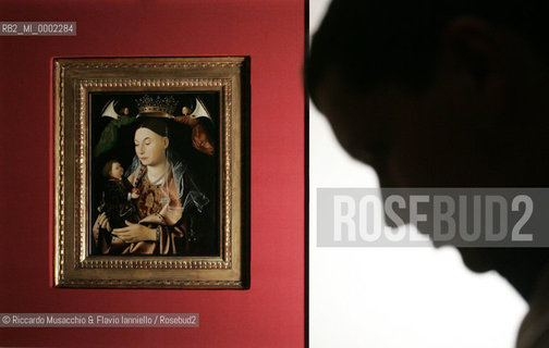 18 Mar 2006, Rome Scuderie del Quirinale.Exibition of the Italian Painter Antonello da Messina.in the picture: Madonna col Bambino (Madonna salting).  ©Riccardo Musacchio & Flavio Ianniello/Rosebud2