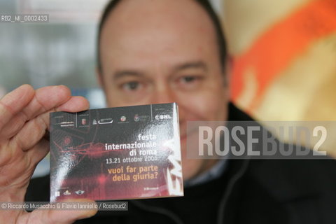 Mar 13 2006, Rome distribution of the accreditation to be part of the popular jury during the romes movie festival Cinema - Festival di Roma..in the picture: the actor and director Carlo Verdone.  ©Riccardo Musacchio & Flavio Ianniello/Rosebud2