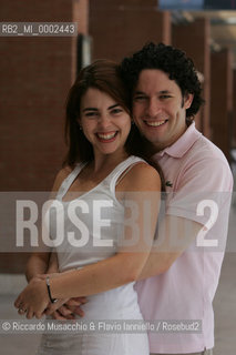 Rome Jul 18 2006 Auditorium Parco della Musica.Portrait of the young venezuelan conductor Gustavo Dudamel with his wife Eloisa.  ©Riccardo Musacchio & Flavio Ianniello/Rosebud2