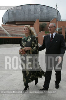 Apr 21 2006 Rome, Auditorium Parco della Musica.Concert in honor of the Holy Father Pope Benedict XVI, on the occasion of Romes traditional birthday..Santa Cecilia Orchestra and Choir.Conductor: Vladimir Jurowski.Soprano: Laura Aikin.In the picture: Marta Marzotto and Cesare Romiti.  ©Riccardo Musacchio & Flavio Ianniello/Rosebud2