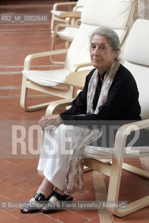 Italy, Rome May 29 2006 .The South African writer Nadine Gordimer.in the picture: the writer with the italian editor Inge Feltrinelli.  ©Riccardo Musacchio & Flavio Ianniello/Rosebud2