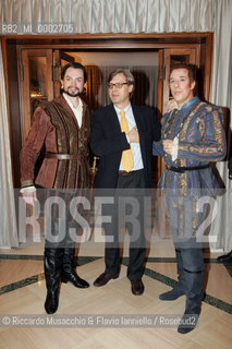 18 Jan 2006 Rome Opera Theatre..Don Giovanni. Music Wolfgang Amadeus Mozart..Opera Theatre Orchestra and chorus..Director: Franco Zeffirellli.Conductor: Hubert Saudant.In the picture: Marco Vinco (Don Giovanni), the politic man Vittorio Sgarbi and Raul Gimenez (Don Ottavio).  ©Riccardo Musacchio & Flavio Ianniello/Rosebud2