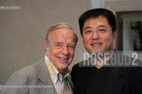 May 30 2006 Rome.Press conference for the presentation of the Lyric Festival 2006 that will took place at the Arena di Verona next summer 2006..In the picture: the Italian director Franco Zeffirelli and the chinese conductor Lu Jia.Ph Riccardo Musacchio & Flavio Ianniello  ©Riccardo Musacchio & Flavio Ianniello/Rosebud2