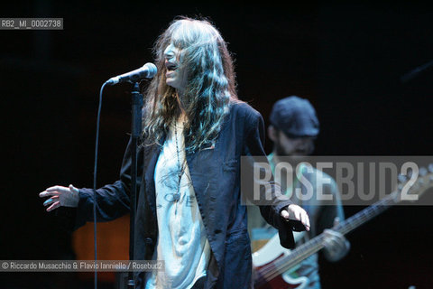 Rome, Jul 03 2007..Auditorium Parco della Musica..American singer Patti Smith in concert..Ph Riccardo Musacchio & Flavio Ianniello / GraziaNeri  ©Riccardo Musacchio & Flavio Ianniello/Rosebud2