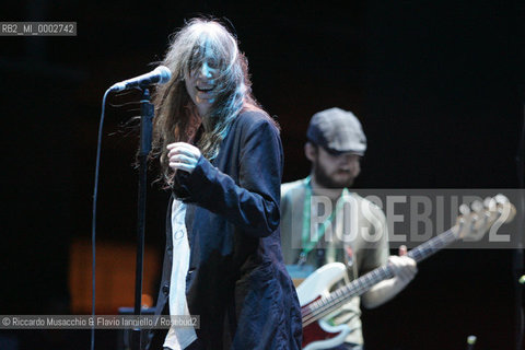 Rome, Jul 03 2007..Auditorium Parco della Musica..American singer Patti Smith in concert..Ph Riccardo Musacchio & Flavio Ianniello / GraziaNeri  ©Riccardo Musacchio & Flavio Ianniello/Rosebud2