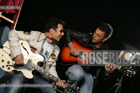 Italy, Rome Jun 02 2006..Portrait of the Italians guitarists and singers Edoardo Bennato and Alex Britti..Ph Riccardo Musacchio & Flavio Ianniello / GraziaNeri..  ©Riccardo Musacchio & Flavio Ianniello/Rosebud2