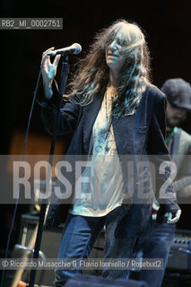 Rome, Jul 03 2007..Auditorium Parco della Musica..American singer Patti Smith in concert..Ph Riccardo Musacchio & Flavio Ianniello / GraziaNeri  ©Riccardo Musacchio & Flavio Ianniello/Rosebud2