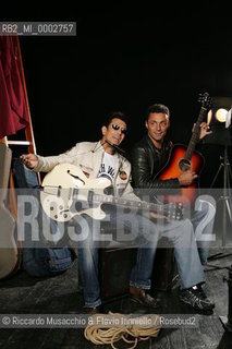 Italy, Rome Jun 02 2006..Portrait of the Italians guitarists and singers Edoardo Bennato and Alex Britti..Ph Riccardo Musacchio & Flavio Ianniello / GraziaNeri..  ©Riccardo Musacchio & Flavio Ianniello/Rosebud2