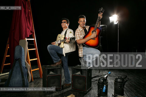 Italy, Rome Jun 02 2006..Portrait of the Italians guitarists and singers Edoardo Bennato and Alex Britti..Ph Riccardo Musacchio & Flavio Ianniello / GraziaNeri..  ©Riccardo Musacchio & Flavio Ianniello/Rosebud2