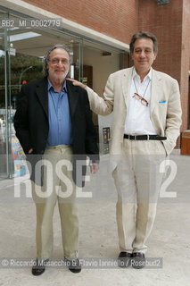 Italy, Rome 07 Jun 2006 Auditorium Parco della Musica.Portraits of the Argentina-born composer Luis Bacalov and the Italian conductor and composer Marcello Panni plays the musical soccer derby Musica nel pallone.  ©Riccardo Musacchio & Flavio Ianniello/Rosebud2