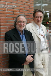 Italy, Rome 07 Jun 2006 Auditorium Parco della Musica.Portraits of the Argentina-born composer Luis Bacalov and the Italian conductor and composer Marcello Panni plays the musical soccer derby Musica nel pallone.  ©Riccardo Musacchio & Flavio Ianniello/Rosebud2