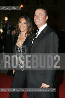 Rome, Opera Theatre Oct 12 2006.Romefilmfest..In the picture: the actor Massimo Ghini with his wife Paola.  ©Riccardo Musacchio & Flavio Ianniello/Rosebud2