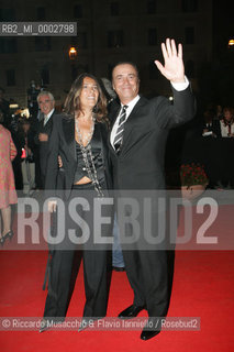 Rome, Opera Theatre Oct 12 2006.Romefilmfest..In the picture: the actor Massimo Ghini with his wife Paola..  ©Riccardo Musacchio & Flavio Ianniello/Rosebud2