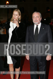 Rome, Opera Theatre Oct 12 2006.Romefilmfest..In the picture: the producer Aurelio De Laurentis with his wife Jaqueline.  ©Riccardo Musacchio & Flavio Ianniello/Rosebud2