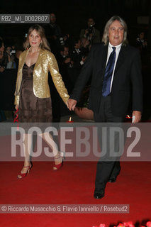 Rome, Opera Theatre Oct 12 2006.Romefilmfest..In the picture: the director Enrico Vanzina with his wife.  ©Riccardo Musacchio & Flavio Ianniello/Rosebud2