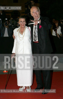 Rome, Opera Theatre Oct 12 2006.Romefilmfest..In the picture: the italian director Giuliano Montaldo with his wife.  ©Riccardo Musacchio & Flavio Ianniello/Rosebud2