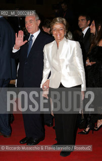 Rome, Opera Theatre Oct 12 2006.Romefilmfest..In the picture: the politic man Gianni Letta cwith his wife Maddalena.  ©Riccardo Musacchio & Flavio Ianniello/Rosebud2