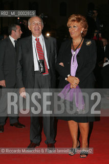 Rome, Opera Theatre Oct 12 2006.Romefilmfest..In the picture: The politic man Fausto Bertinotti with his Wife Lella.  ©Riccardo Musacchio & Flavio Ianniello/Rosebud2