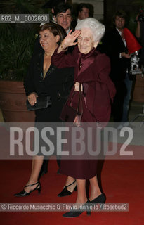 Rome, Opera Theatre Oct 12 2006.Romefilmfest..In the picture: Rita Levi Montalcini.  ©Riccardo Musacchio & Flavio Ianniello/Rosebud2