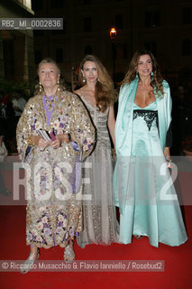 Rome, Opera Theatre Oct 12 2006.Romefilmfest..In the picture: Marta Marzotto, Ivonne Scio and Alba Parietti.   ©Riccardo Musacchio & Flavio Ianniello/Rosebud2