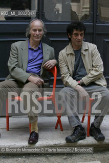 Rome, Jun 12 2006.Portrait of Italian writer Sandro Veronesi and US writer Richard Ford..  ©Riccardo Musacchio & Flavio Ianniello/Rosebud2