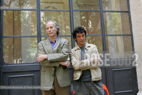 Rome, Jun 12 2006.Portrait of Italian writer Sandro Veronesi and US writer Richard Ford..  ©Riccardo Musacchio & Flavio Ianniello/Rosebud2