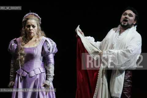 Feb 08 2006  Opera Theatre of Rome.RIGOLETTO.Music of Giuseppe Verdi.Rome Opera Orchestra and choir .Conductor: Bruno Campanella .Director: Giovanni Agostinucci .In The picture: Olga Makarina (Gilda) e.Ramon Vargas.  ©Riccardo Musacchio & Flavio Ianniello/Rosebud2