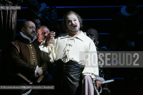 Feb 08 2006  Opera Theatre of Rome.RIGOLETTO.Music of Giuseppe Verdi.Rome Opera Orchestra and choir .Conductor: Bruno Campanella .Director: Giovanni Agostinucci .In the picture: Roberto Frontali (Rigoletto).  ©Riccardo Musacchio & Flavio Ianniello/Rosebud2