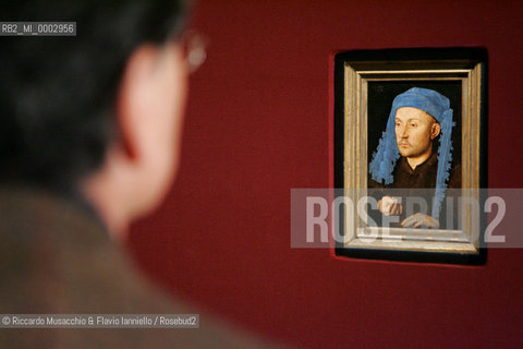 18 Mar 2006, Rome Scuderie del Quirinale.Exibition of the Italian Painter Antonello da Messina.in the picture: Jan van Eyck - ritratto duomo col copricapo azzurro.  ©Riccardo Musacchio & Flavio Ianniello/Rosebud2