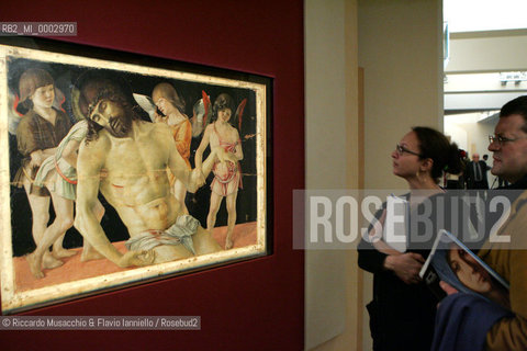 18 Mar 2006, Rome Scuderie del Quirinale.Exibition of the Italian Painter Antonello da Messina.in the picture: Giovanni Bellini - Cristo morto con quattro angeli.  ©Riccardo Musacchio & Flavio Ianniello/Rosebud2