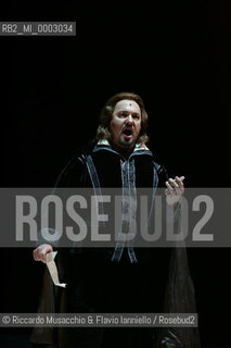 Mar 21 2005 , Opera Theatre of Rome.MARIA STUARDA composed by Gaetano Donizetti.director and costume designer: Francesco Esposito.conductor: Riccardo Frizza.Scene: Italo Grassi.In The picture: Roberto: Dario Schmunck.  ©Riccardo Musacchio & Flavio Ianniello/Rosebud2