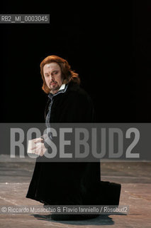 Mar 21 2005 , Opera Theatre of Rome.MARIA STUARDA composed by Gaetano Donizetti.director and costume designer: Francesco Esposito.conductor: Riccardo Frizza.Scene: Italo Grassi.In The picture: Roberto: Dario Schmunck .  ©Riccardo Musacchio & Flavio Ianniello/Rosebud2