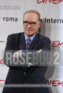 Roma, Auditorium 18 10 2006.Romefilmfest 2006:.photocall del film La sconosciuta di Giuseppe Tornatore..Nella foto: Ennio Morricone.  ©Riccardo Musacchio & Flavio Ianniello/Rosebud2