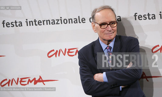 Roma, Auditorium 18 10 2006.Romefilmfest 2006:.photocall del film La sconosciuta di Giuseppe Tornatore..Nella foto: Ennio Morricone.  ©Riccardo Musacchio & Flavio Ianniello/Rosebud2