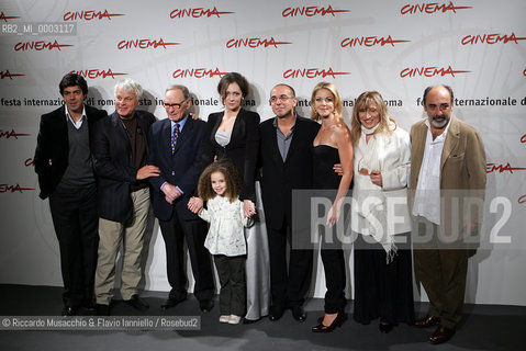 Roma, Auditorium 18 10 2006.Romefilmfest 2006:.photocall del film La sconosciuta di Giuseppe Tornatore..Nella foto: il cast del film.  ©Riccardo Musacchio & Flavio Ianniello/Rosebud2