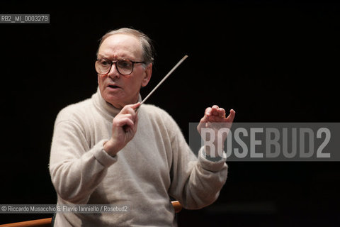 Feb 24 2006 Rome, Auditorium.National Santa Cecilia Orchestra and Choir.Conductor Ennio Morricone.  ©Riccardo Musacchio & Flavio Ianniello/Rosebud2