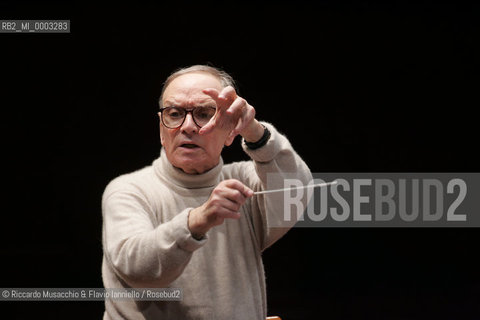 Feb 24 2006 Rome, Auditorium.National Santa Cecilia Orchestra and Choir.Conductor Ennio Morricone.  ©Riccardo Musacchio & Flavio Ianniello/Rosebud2