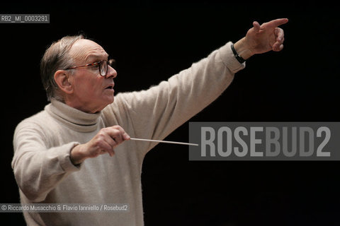 Feb 24 2006 Rome, Auditorium.National Santa Cecilia Orchestra and Choir.Conductor Ennio Morricone.  ©Riccardo Musacchio & Flavio Ianniello/Rosebud2