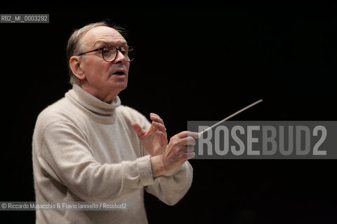 Feb 24 2006 Rome, Auditorium.National Santa Cecilia Orchestra and Choir.Conductor Ennio Morricone.  ©Riccardo Musacchio & Flavio Ianniello/Rosebud2