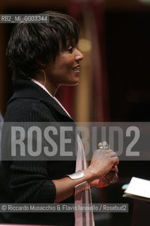 Feb 24 2006 Rome, Auditorium.National Santa Cecilia Orchestra and Choir.Conductor Ennio Morricone.In the picture: the singer Amii Stewart.  ©Riccardo Musacchio & Flavio Ianniello/Rosebud2