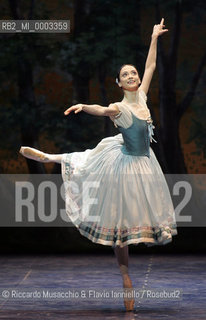 Feb 28 2006, Rome Opera Theatre .GISELLE, a ballet from music of Adolphe-Charles Adam .Orchestra and ballet company of Opera Theatre.conductor: David Coleman.Coreografphie of Carla Fracci, by Jean Coralli, Jules Perrot, Marius Petipa, Anton Dolin .Scene and Costumes: Anna Anni.Dancers:.Giselle: Svetlana Lunkina.The Prince Albrecht: Yuri Vyskubenko.  ©Riccardo Musacchio & Flavio Ianniello/Rosebud2