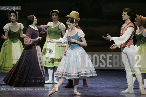 Feb 28 2006, Rome Opera Theatre .GISELLE, a ballet from music of Adolphe-Charles Adam .Orchestra and ballet company of Opera Theatre.conductor: David Coleman.Coreografphie of Carla Fracci, by Jean Coralli, Jules Perrot, Marius Petipa, Anton Dolin .Scene and Costumes: Anna Anni.Dancers:.Giselle: Svetlana Lunkina.The Prince Albrecht: Yuri Vyskubenko.  ©Riccardo Musacchio & Flavio Ianniello/Rosebud2