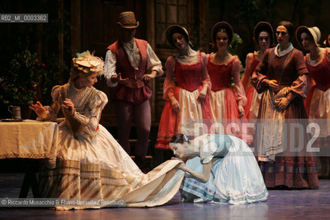 Feb 28 2006, Rome Opera Theatre .GISELLE, a ballet from music of Adolphe-Charles Adam .Orchestra and ballet company of Opera Theatre.conductor: David Coleman.Coreografphie of Carla Fracci, by Jean Coralli, Jules Perrot, Marius Petipa, Anton Dolin .Scene and Costumes: Anna Anni.Dancers:.Giselle: Svetlana Lunkina.The Prince Albrecht: Yuri Vyskubenko.  ©Riccardo Musacchio & Flavio Ianniello/Rosebud2