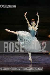 Feb 28 2006, Rome Opera Theatre .GISELLE, a ballet from music of Adolphe-Charles Adam .Orchestra and ballet company of Opera Theatre.conductor: David Coleman.Coreografphie of Carla Fracci, by Jean Coralli, Jules Perrot, Marius Petipa, Anton Dolin .Scene and Costumes: Anna Anni.Dancers:.Giselle: Svetlana Lunkina.The Prince Albrecht: Yuri Vyskubenko.  ©Riccardo Musacchio & Flavio Ianniello/Rosebud2