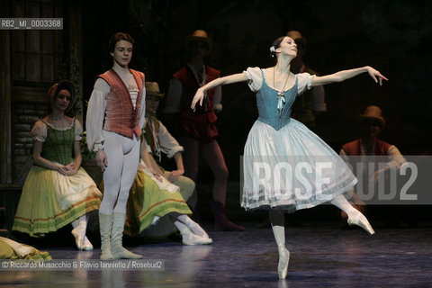 Feb 28 2006, Rome Opera Theatre .GISELLE, a ballet from music of Adolphe-Charles Adam .Orchestra and ballet company of Opera Theatre.conductor: David Coleman.Coreografphie of Carla Fracci, by Jean Coralli, Jules Perrot, Marius Petipa, Anton Dolin .Scene and Costumes: Anna Anni.Dancers:.Giselle: Svetlana Lunkina.The Prince Albrecht: Yuri Vyskubenko.  ©Riccardo Musacchio & Flavio Ianniello/Rosebud2