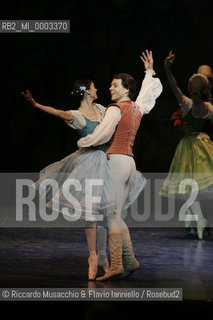 Feb 28 2006, Rome Opera Theatre .GISELLE, a ballet from music of Adolphe-Charles Adam .Orchestra and ballet company of Opera Theatre.conductor: David Coleman.Coreografphie of Carla Fracci, by Jean Coralli, Jules Perrot, Marius Petipa, Anton Dolin .Scene and Costumes: Anna Anni.Dancers:.Giselle: Svetlana Lunkina.The Prince Albrecht: Yuri Vyskubenko.  ©Riccardo Musacchio & Flavio Ianniello/Rosebud2