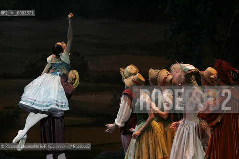 Feb 28 2006, Rome Opera Theatre .GISELLE, a ballet from music of Adolphe-Charles Adam .Orchestra and ballet company of Opera Theatre.conductor: David Coleman.Coreografphie of Carla Fracci, by Jean Coralli, Jules Perrot, Marius Petipa, Anton Dolin .Scene and Costumes: Anna Anni.Dancers:.Giselle: Svetlana Lunkina.The Prince Albrecht: Yuri Vyskubenko.  ©Riccardo Musacchio & Flavio Ianniello/Rosebud2