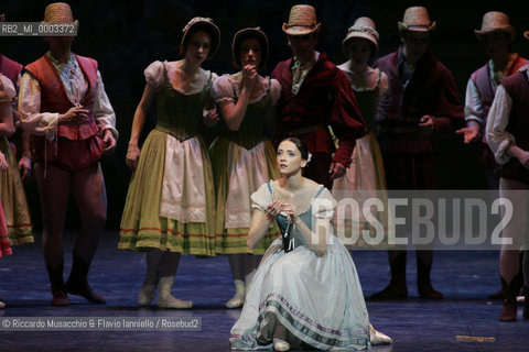 Feb 28 2006, Rome Opera Theatre .GISELLE, a ballet from music of Adolphe-Charles Adam .Orchestra and ballet company of Opera Theatre.conductor: David Coleman.Coreografphie of Carla Fracci, by Jean Coralli, Jules Perrot, Marius Petipa, Anton Dolin .Scene and Costumes: Anna Anni.Dancers:.Giselle: Svetlana Lunkina.The Prince Albrecht: Yuri Vyskubenko.  ©Riccardo Musacchio & Flavio Ianniello/Rosebud2